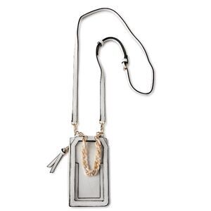 Faux Leather Phone Crossbody Bag with zipper wallet pouch